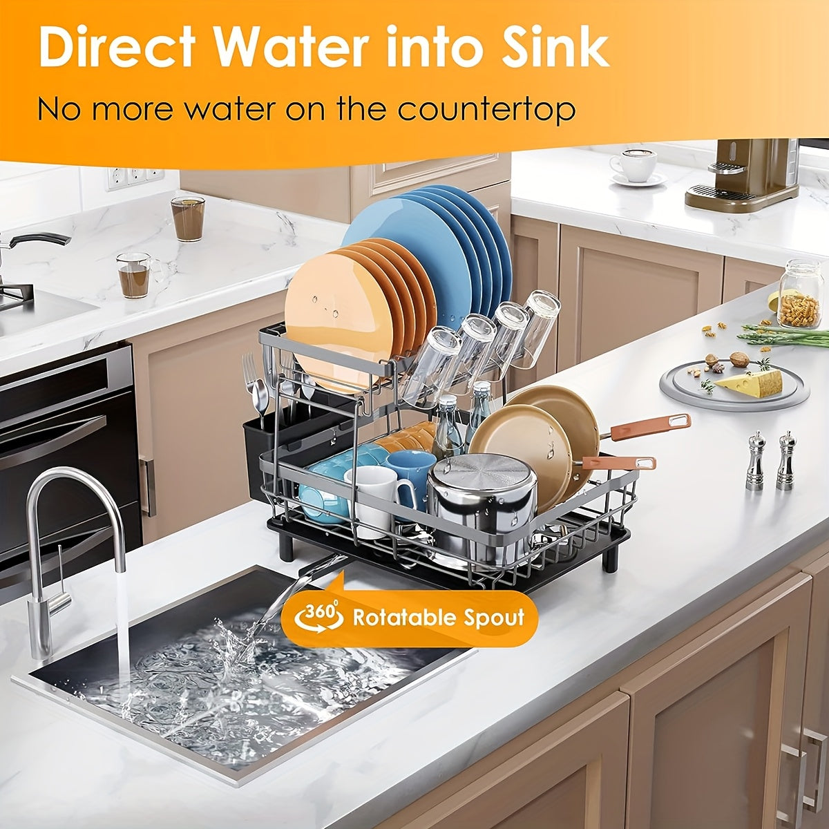 Storage Rack, Dishes, Bowls And Plates, Drain Rack, Household Multi-Functional Chopping Board Cover, Chopsticks And Spoon Box, Cabinet For Placing Bowls, Kitchen Rack, Storage Rack, Bowl And Plate Rack