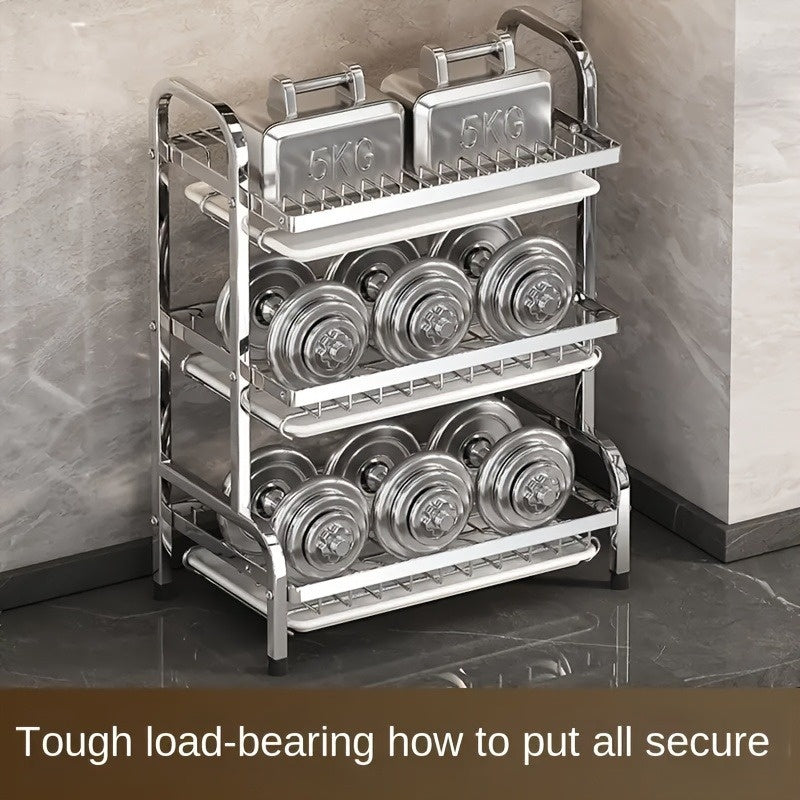 1pc 2-Tier Stainless Steel Kitchen Dish Rack with Utensil Organizer - Space-Saving Countertop Storage for Plates, Bowls & Cutlery (Includes Bonus Dishes), Corrosion-Resistant Design, 2 Tiers Suitable Modern Kitch