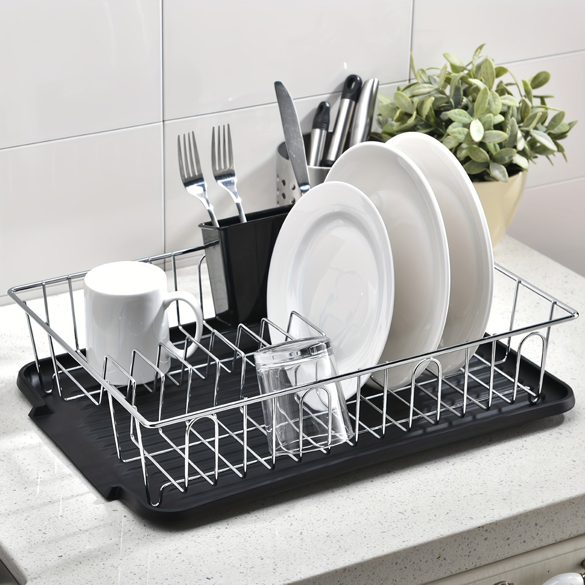 [Rust Resistant] Tableware Drain Rack | 1 Set | Stainless Steel | Rust Resistant | Kitchen And RV |  |  |