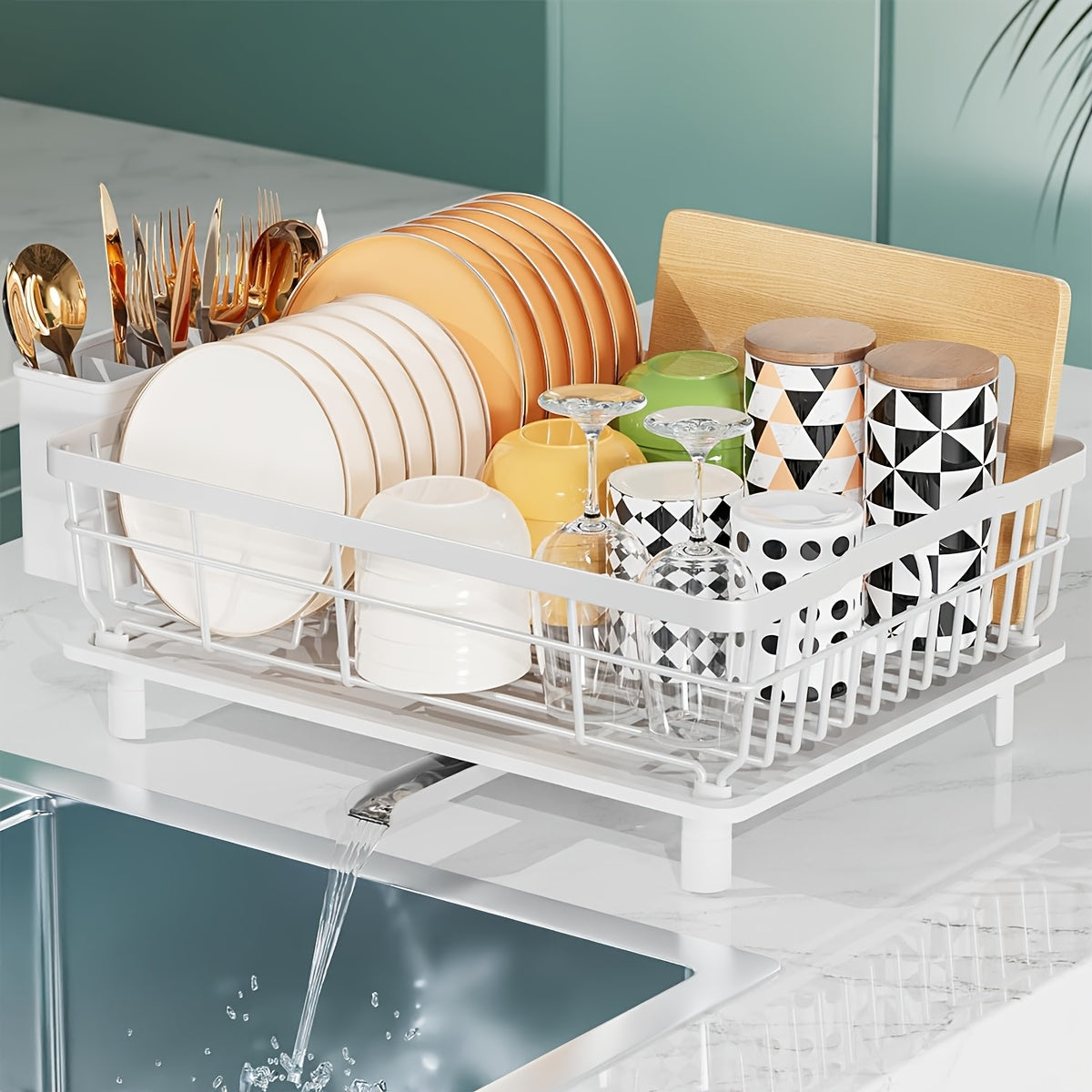 Storage Rack, Dishes, Bowls And Plates, Drain Rack, Household Multi-Functional Chopping Board Cover, Chopsticks And Spoon Box, Cabinet For Placing Bowls, Kitchen Rack, Storage Rack, Bowl And Plate Rack