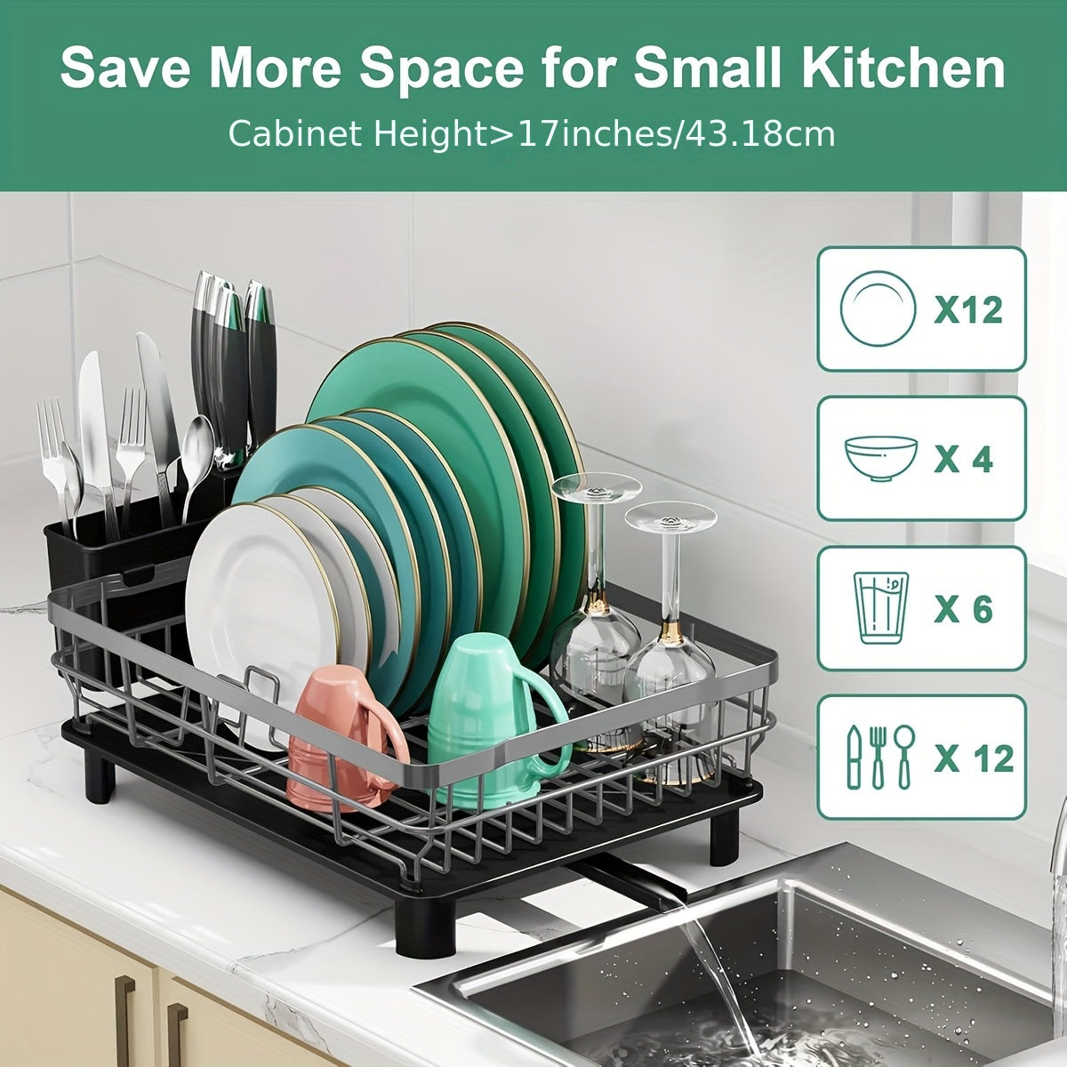 Storage Rack, Dishes, Bowls And Plates, Drain Rack, Household Multi-Functional Chopping Board Cover, Chopsticks And Spoon Box, Cabinet For Placing Bowls, Kitchen Rack, Storage Rack, Bowl And Plate Rack